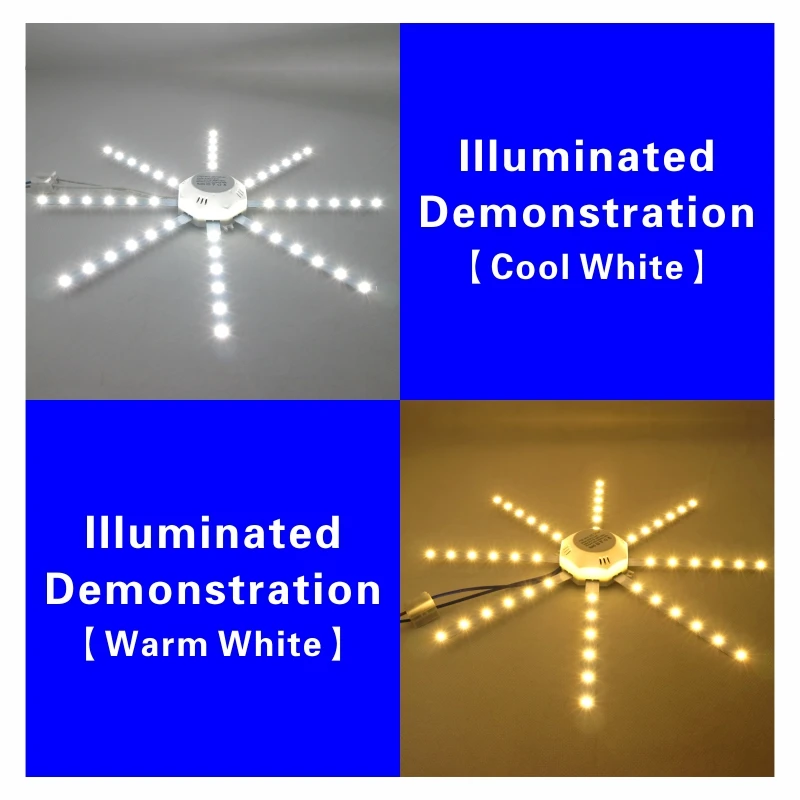 Потолочный светильник-источник 12 Вт, 16 Вт, 20 Вт, 24 Вт, светодиодный потолочный светильник, модуль осьминога, светильник-доска, 220 В, светодиодный светильник, легко устанавливается, потолочный светильник