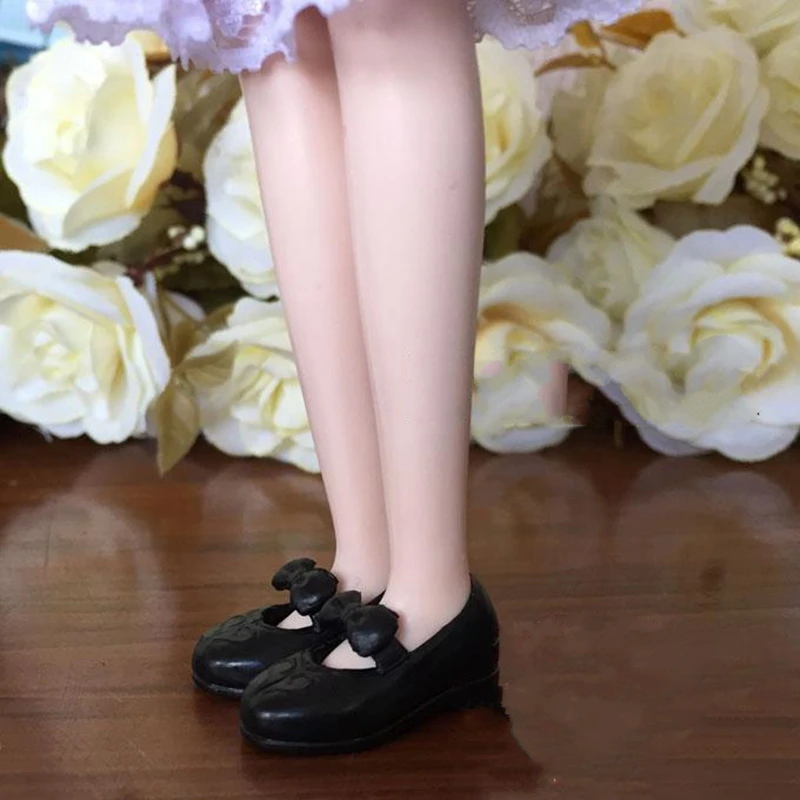 1 пара туфель Мэри Джейн для куклы блайз 1:6 красивая обувь с бантом для кукла licca домашняя кукольная обувь для 1/6 аксессуары для кукол