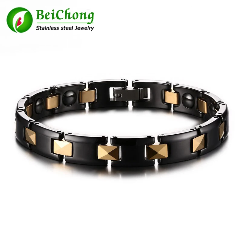 Bc Charm Bangle Jewelry For Man Health Magnetic Power Bracciale Energetico Per Terapia Dell'Equilibrio In Acciaio Inossidabile