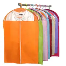 LUOEM 3 шт Складные плотные не-тканевые Костюмы Пальто Одежда пылезащитный чехол Висячие Сумки для хранения протекторы органайзеры случайный цвет