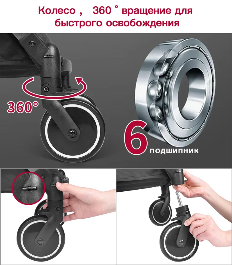 Besrey детская коляска легкая коляска для новорожденных детская коляска для новорожденного 0-3 лет