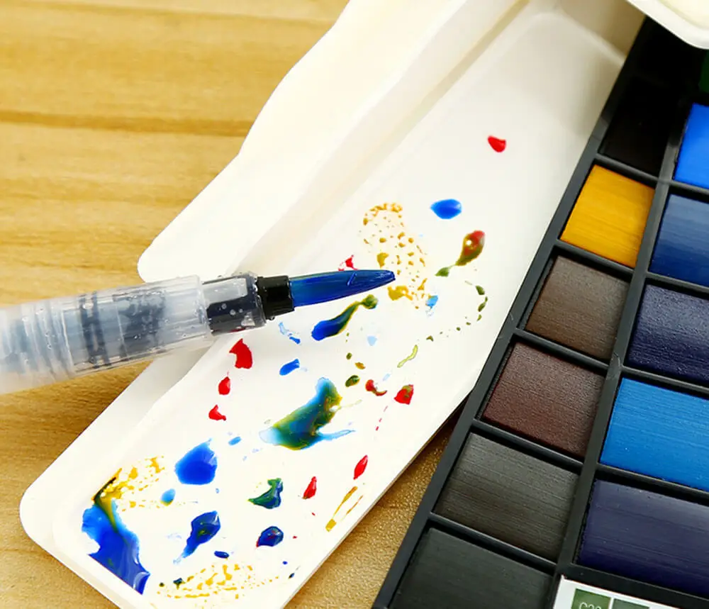 Pintura da Cor de Água Grupo para Estudante de Arte Escova do Artista Superior Sólida Aquarela Pigmento - 25 33 42 Paleta Portátil Livre Suprimentos 18 16 High Quality Material escolar e de escritório