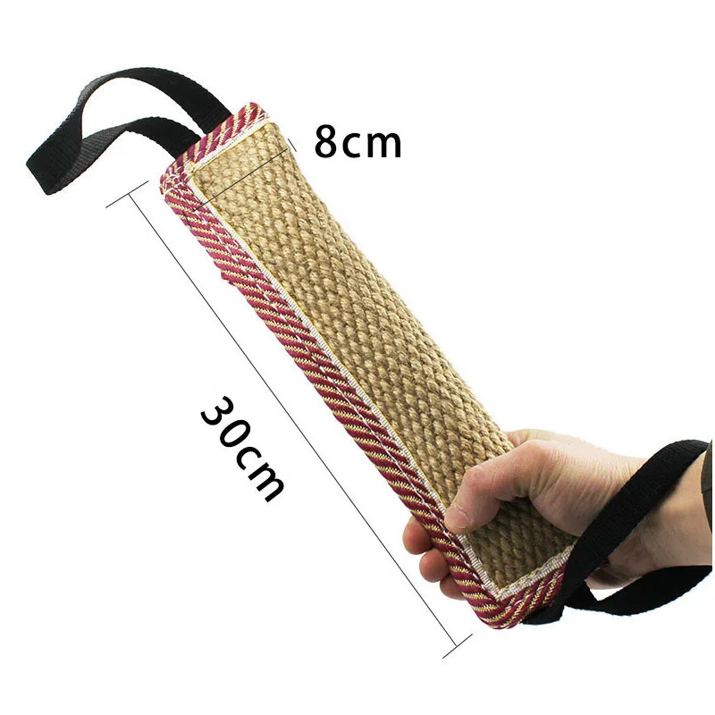 30 cm Bite resistant Linen Dog Training Stick with Handle Dog Bite Bite
