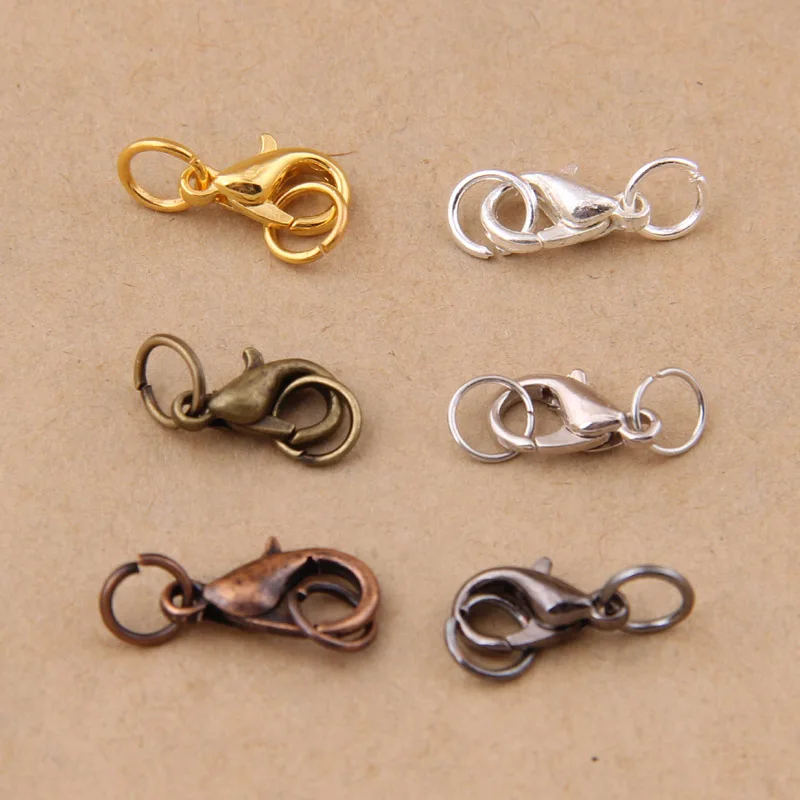 Lobster claw clasps jump ringssplit ring boho kolye making hook beads