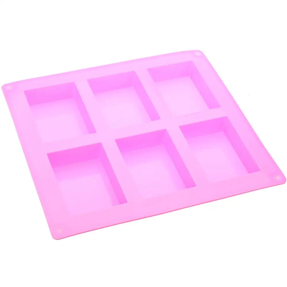 

6 Hole Silicone Cake Mold Rectangle Handmade Soap Mold Silicone Molds for Chocolate Kitchen Gargets
