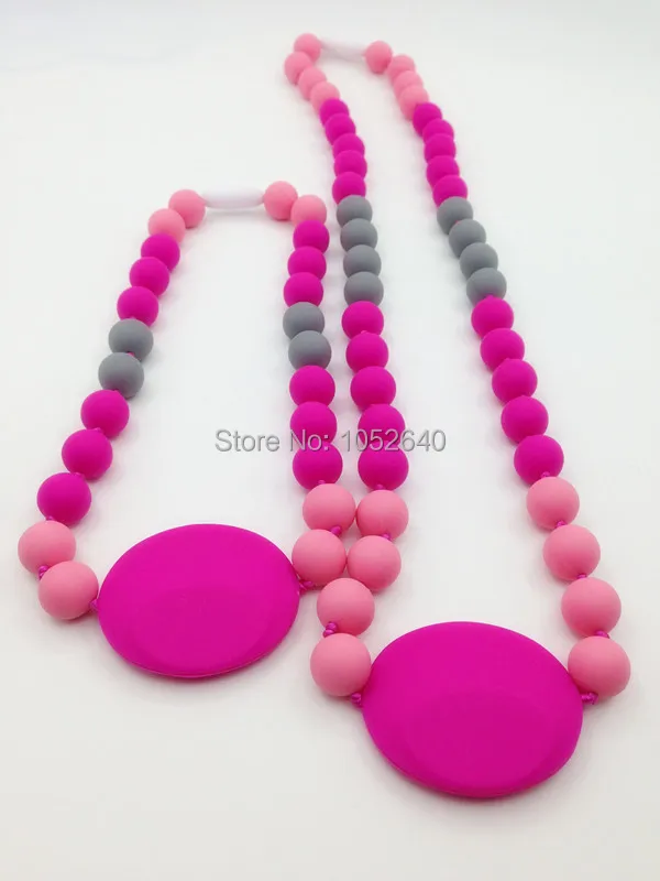 silicone teething necklace Mommy and baby Silicone Teething Necklace