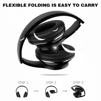 

FDBRO New Rechargeable Wireless Headphone HiFi Stereo Earphone Bluetooth Over Ear Headphones Foldable Sports Headset With Mic