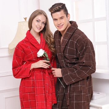 

Cotton bathrobe women men nightgown sleepwear for girls towel blanket towel robe thickening lovers long soft winter