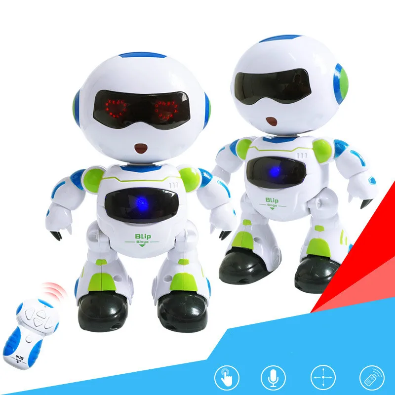 

LED Eyes RC Robot Smart Intelligent Voice DIY Body Gesture Model Toy Touch Sensing Head Voice Interaction
