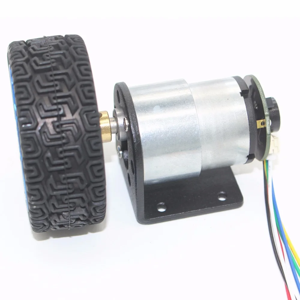 

Encoder motor, smart car motor, DC12V encoder small motor, fixed frame, coupling, wheel