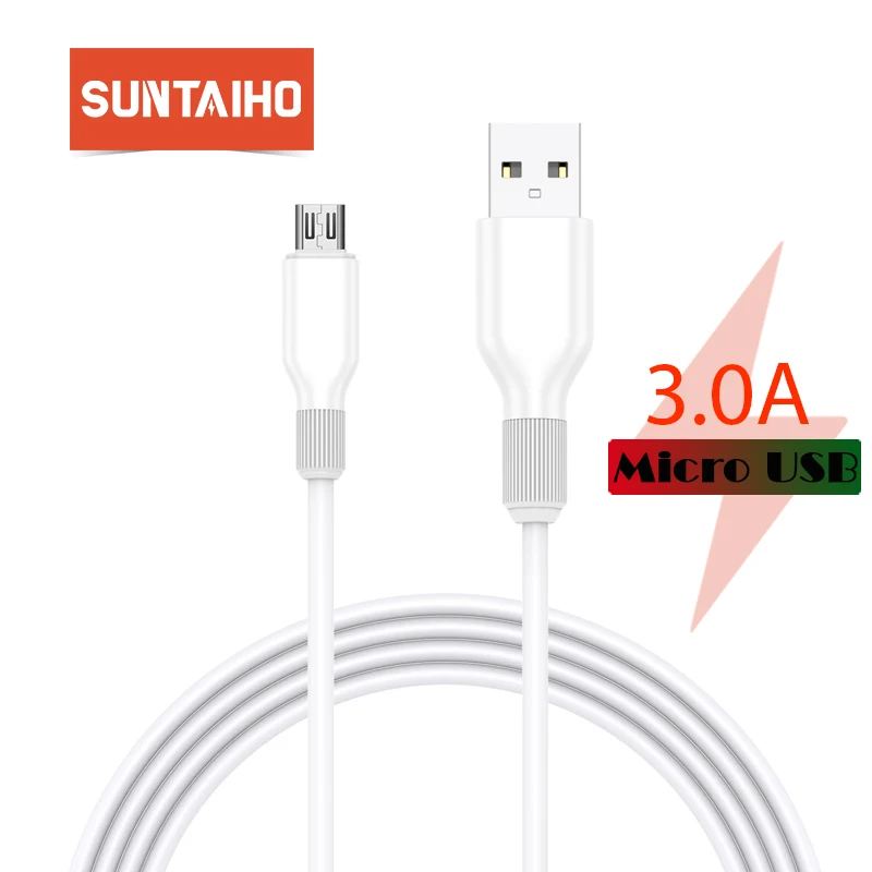 Suntaiho 1 м 2 Micro USB кабель для Xiaomi Redmi Note 5 Pro 4 Реверсивный передачи данных мобильного