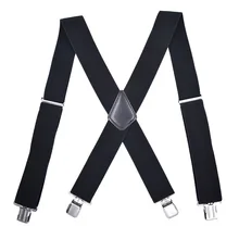 50mm Wide Elastic Adjustable Men Trouser Braces Suspenders X Shape with Strong Metal Clips LXH