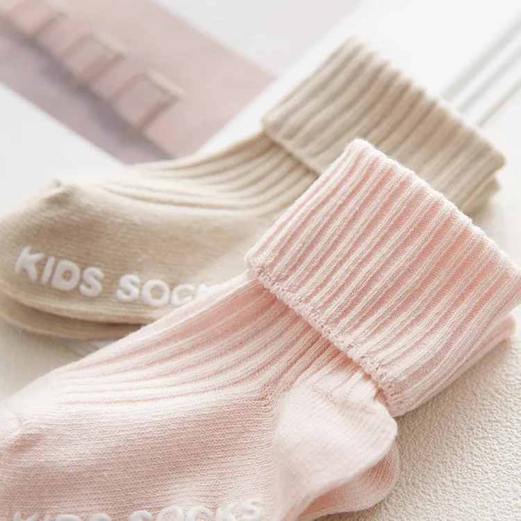 Носки для новорожденных девочек; однотонные хлопковые детские носки; белые носки для малышей; сезон осень-зима; дешевые носки