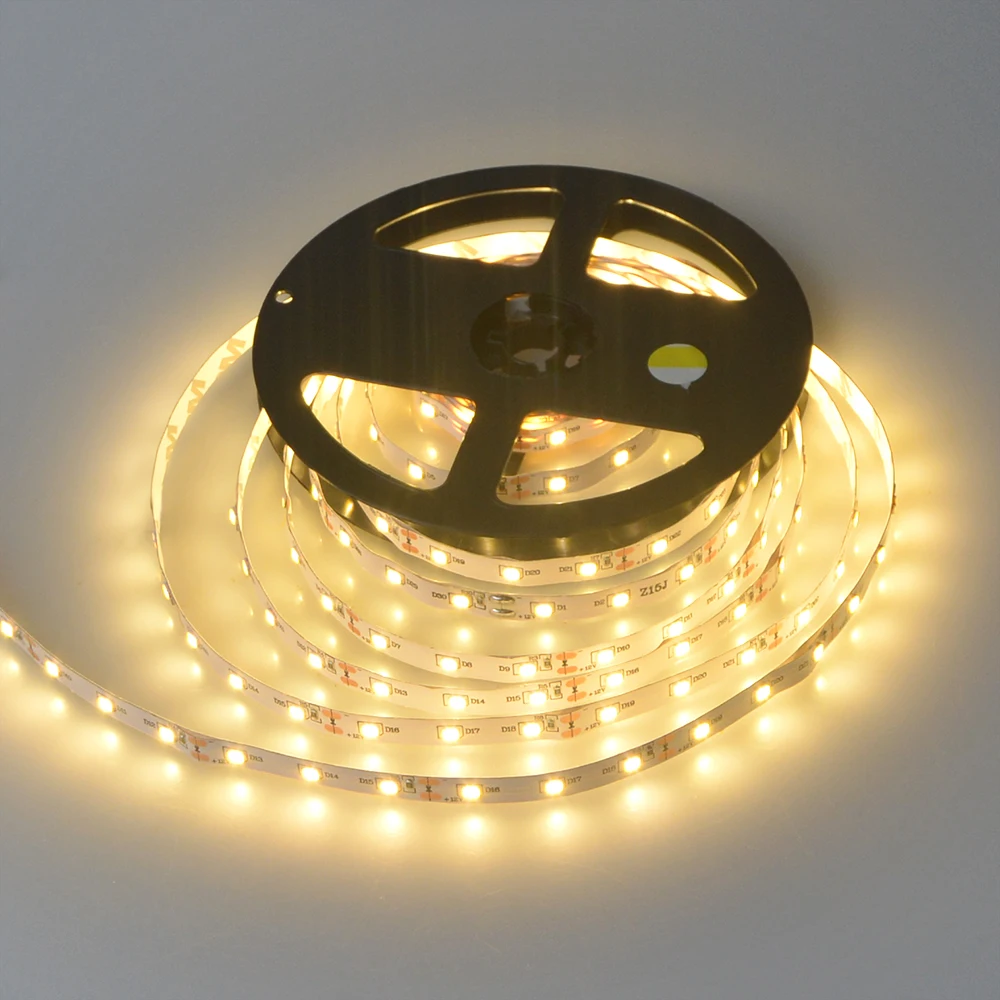 5 м/рулон белый/теплый белый 3528 SMD Светодиодная лента гибкая 60 светодиодов/м лампа