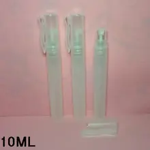 50 шт./лот 10 мл пластиковая бутылка небольшые пустые перезаправляемые емкость для духов лед ясно Цвет