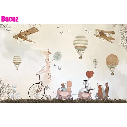 Bacaz кенгуру самолёт воздушный шар 3d мультфильм наклейка на стену для детской