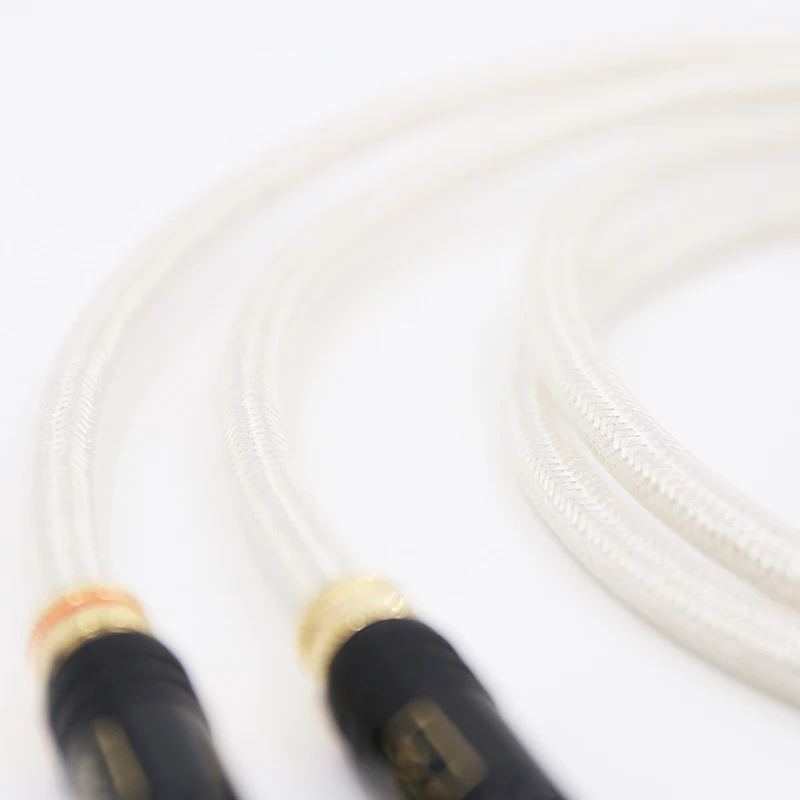  Free shipping Hifi Signature OFC Silver Platedr Interconnect Cable With 0144 Gold Plated RCA plugs