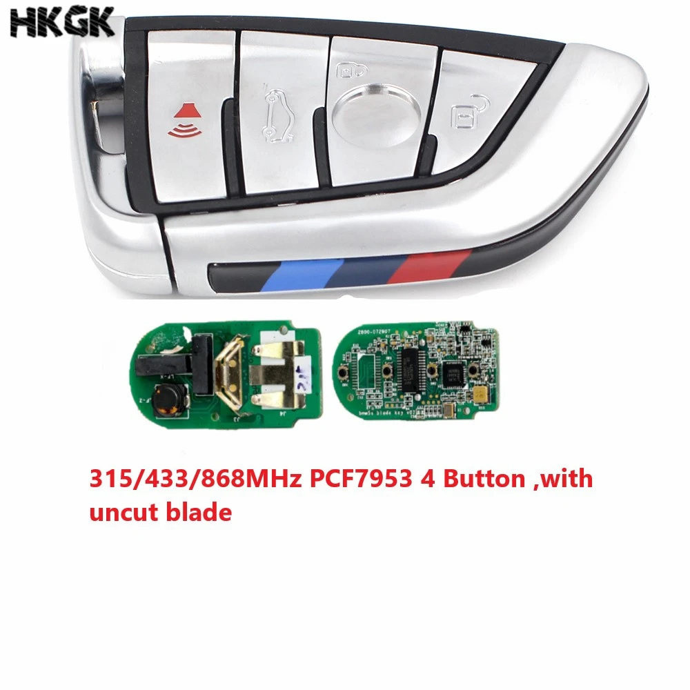 

4 Button for BMW F Series CAS4+/FEM 2011-2017 White Modified Smart Remote Key Fob 315MHz/434MHz/868MHz