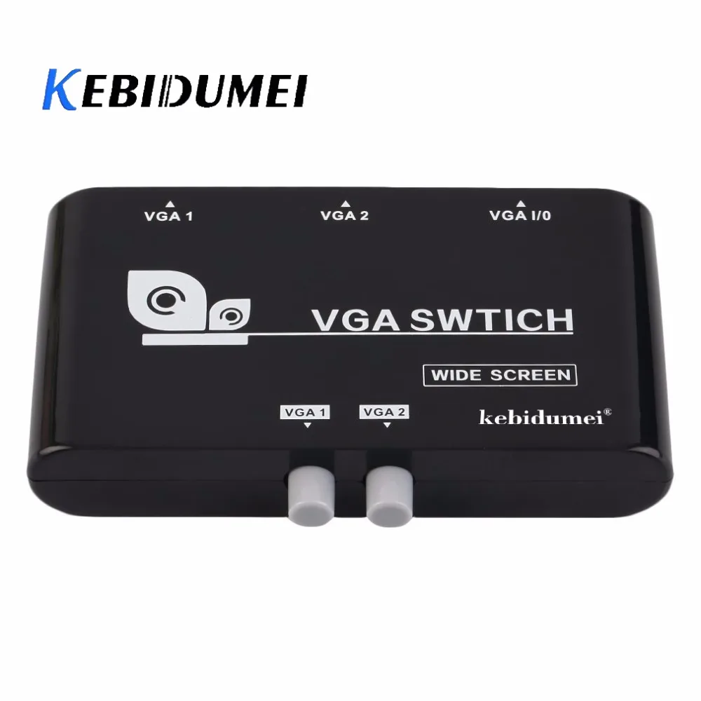 kebidumei New 2 In 1 Out VGA/SVGA Manual Sharing Selector