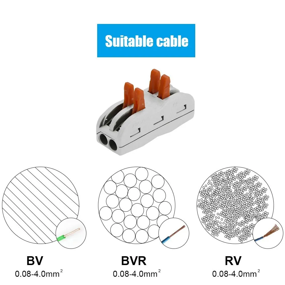 

15pcs 4 Way Flame Retardant Cable Connector Box Set Universal Fast Electric Wire Connectors Kit Quick Install Terminals