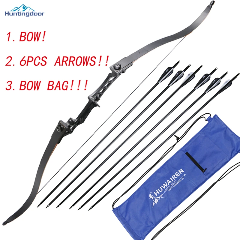 

Hot Sale Bow and Arrows Set with Bow Bag 30-50lbs Archery Bow 31.5inch Spine500 Carbon Arrows with Removable Broadeads