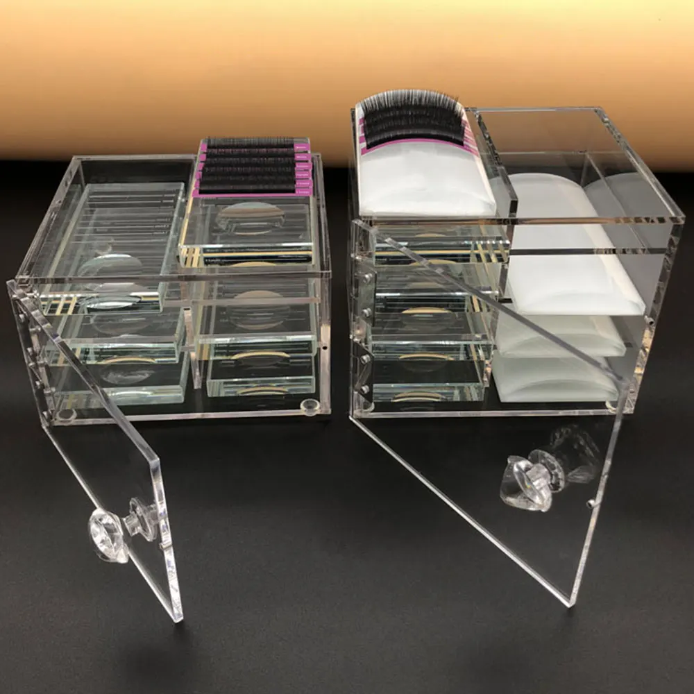 8 Layers 6 Layers False Eyelash Extension Display Box Acrylic Case Eyelash Cosmetic Makeup Storage Box 5