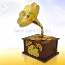 Музыкальные шкатулки креативный ретро-Граммофон Музыкальная Шкатулка музыкальная карусель копилка подарок на день рождения подарки поделиться c2022
