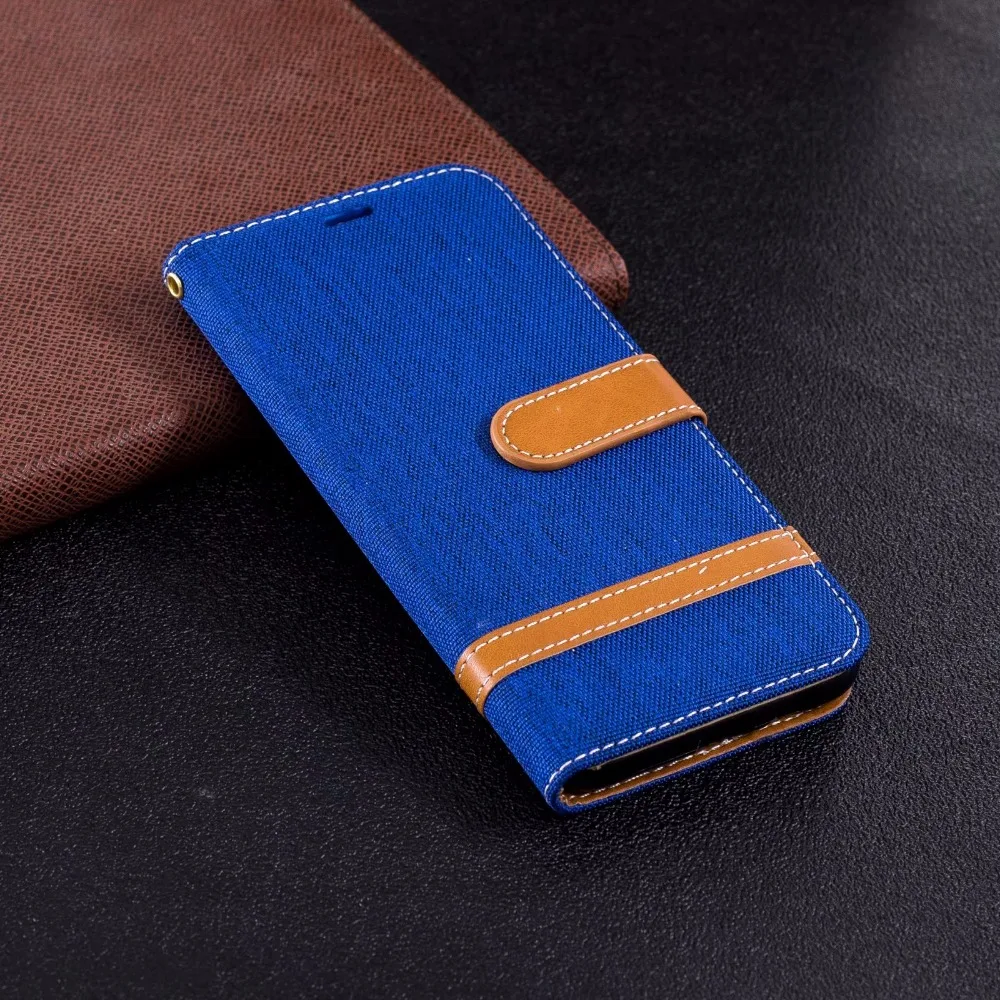 Деним разноцветные чехол для Samsung Galaxy J6 плюс 2018 J610F J610 SM искусственная кожа