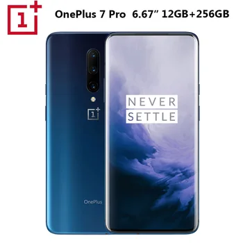 Перейти на Алиэкспресс и купить Новый OnePlus 7 Pro мобильный телефон 12 Гб + 256 ГБ Восьмиядерный Snapdragon855 6,67 дюйм3120x1440p 19,5: 9 полноэкранный 48MP + 16MP камера NFC 4000 мАч