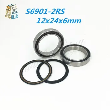 

Free shipping 6901-2RS 6901 hybrid ceramic deep groove ball bearing 12x24x6mm 61901
