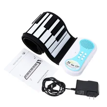 Good Quality 37 keys Roll-up Piano Flexible Soft Keyboard Piano Educational Instrument for Kids US / UK / EU Plug for Option