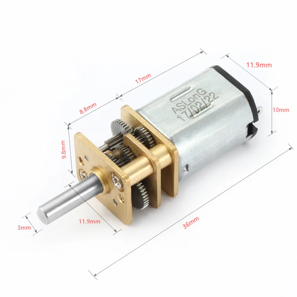 

High Quality DC 6V 100RPM Micro Speed Reduction Motor Mini Gear Box with 2 Terminals for RC Car Robot Model DIY Engine Toy