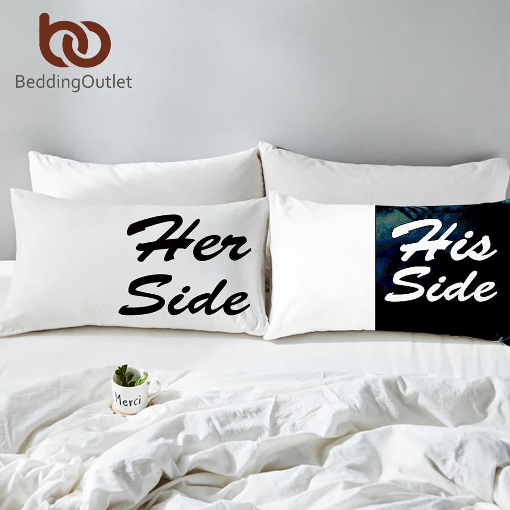 BeddingOutlet чехол на боковую подушку His &amp Her декоративная спальня для пары Наволочка