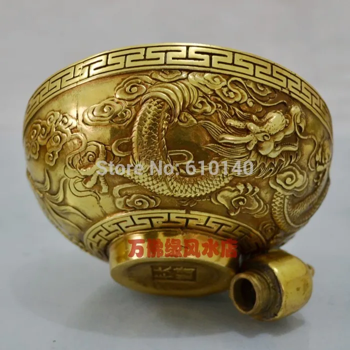 

Leap bowl copper dragon craft ornaments Lucky enrichment