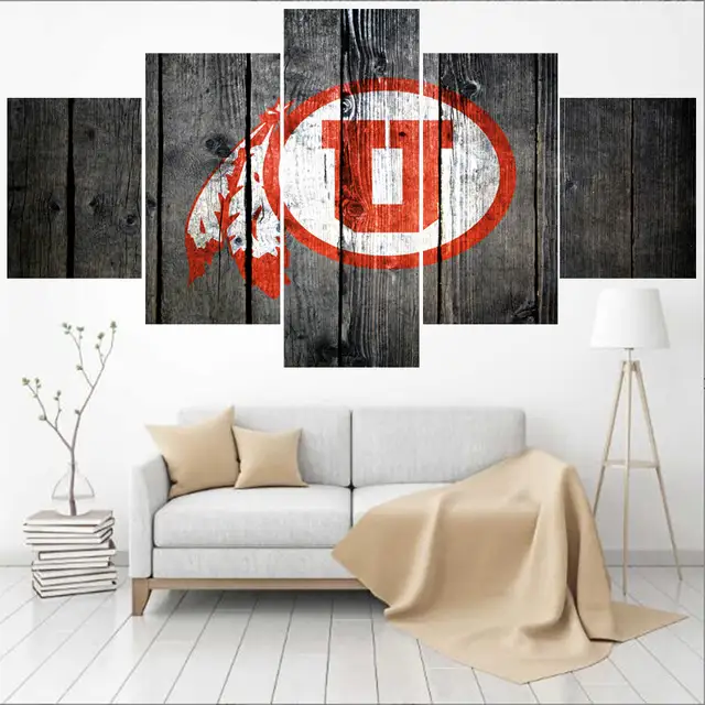 Sport Logo Utah Utes University Team Paintings Modern Home Decor