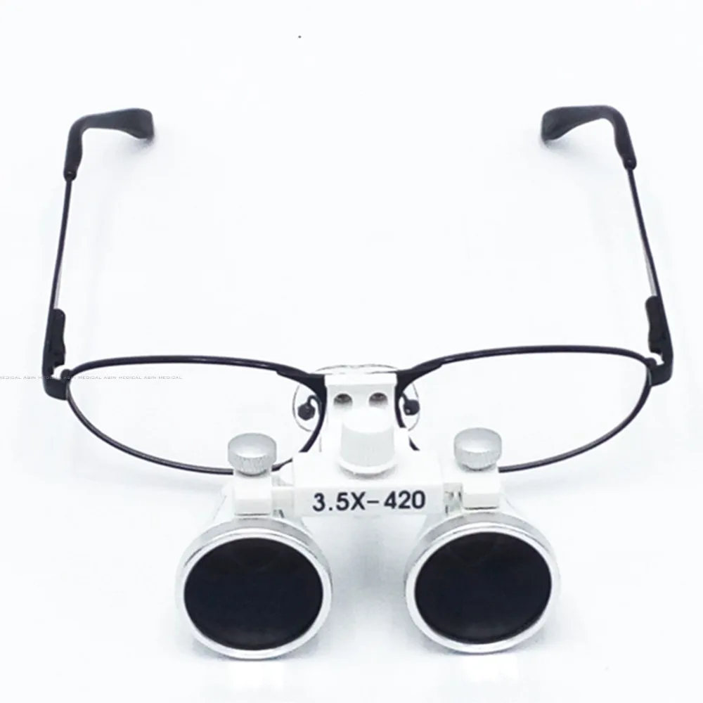 3.5X magnification 420mm working distance white loupes amplification