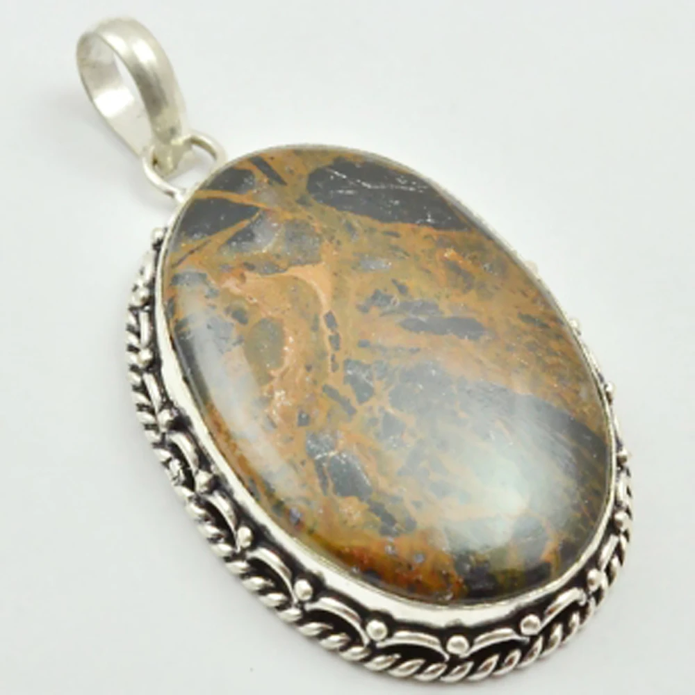 

Jaspers Pendant Silver Overlay over Copper , 60 mm, P3200