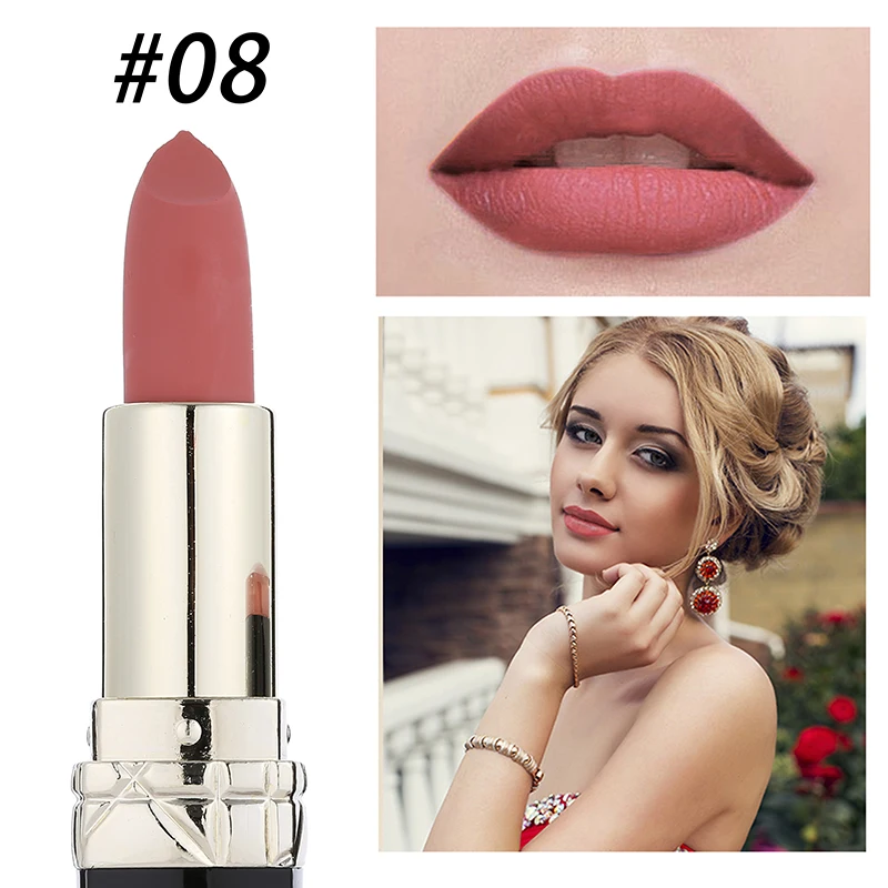 Miss Rose matte lipstick waterproof lip makeup easy to wear sexy red