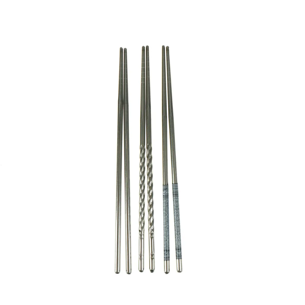 

1Pair High Quality Blue And White Stainless Steel Chopsticks Chinese Stylish Porcelain Design