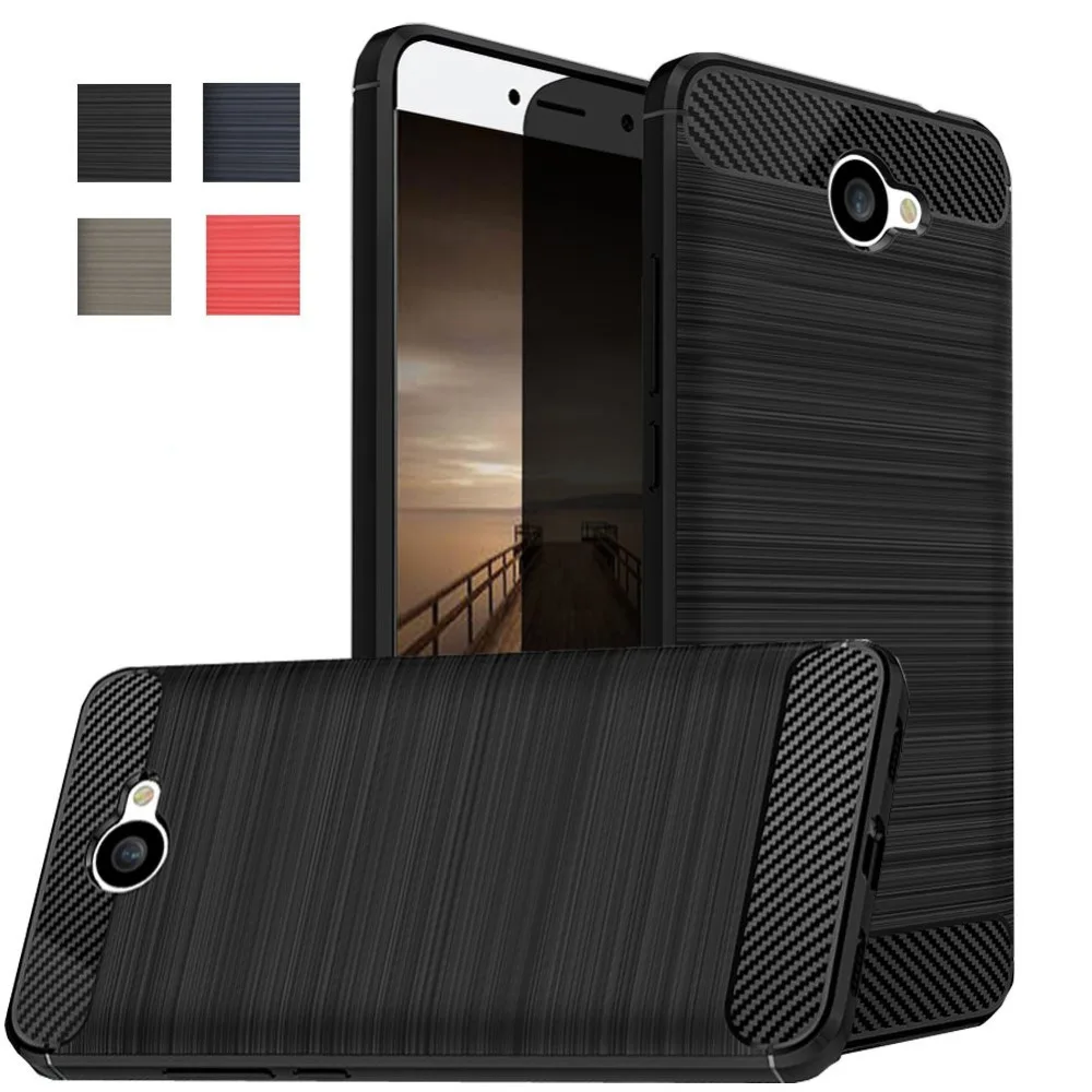 Силиконовый чехол для Huawei XT2 XT 2 / Elate 4G H1711 Y7 GR3 GR5 2017 мягкий из углеволокна