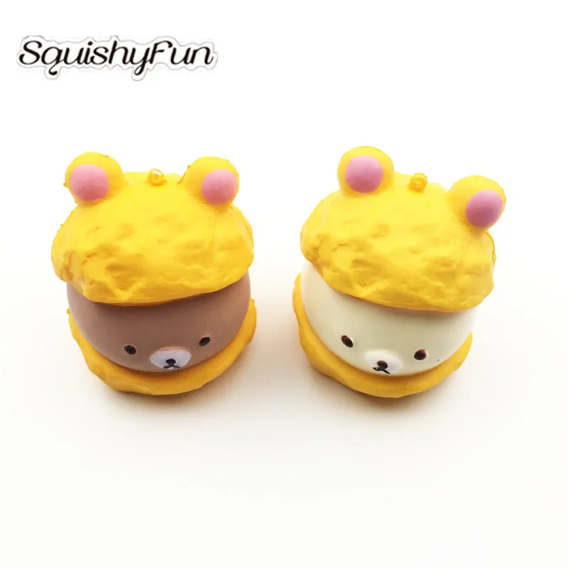 

20Pcs/Lot Wholesale Squishy Rilakkuma Cream Slow Rising Phone Charm Straps Kawaii Kids Gift Stress Relief Toys For Children