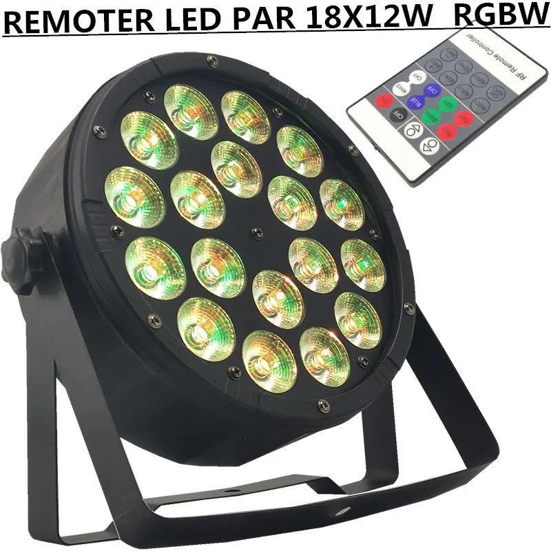 

REMOTE 18X12W RGBW LED PAR Light/ disco light dmx512 control LED wash light stage professional dj equipment 100% new