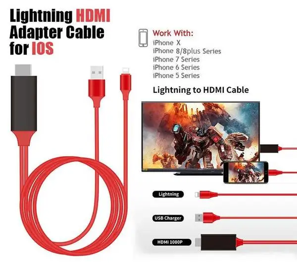 

iPhone Screen To TV HDMI Cable PnP Plug and Play Dropshipping 2018