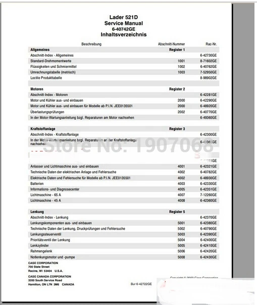 Case Workshop Manuals - Service DVD |