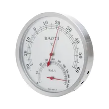 BaoYi 4 типа бытовой термометр/измеритель влажности HD круглые часы температурный инструмент и настенный гигрометр