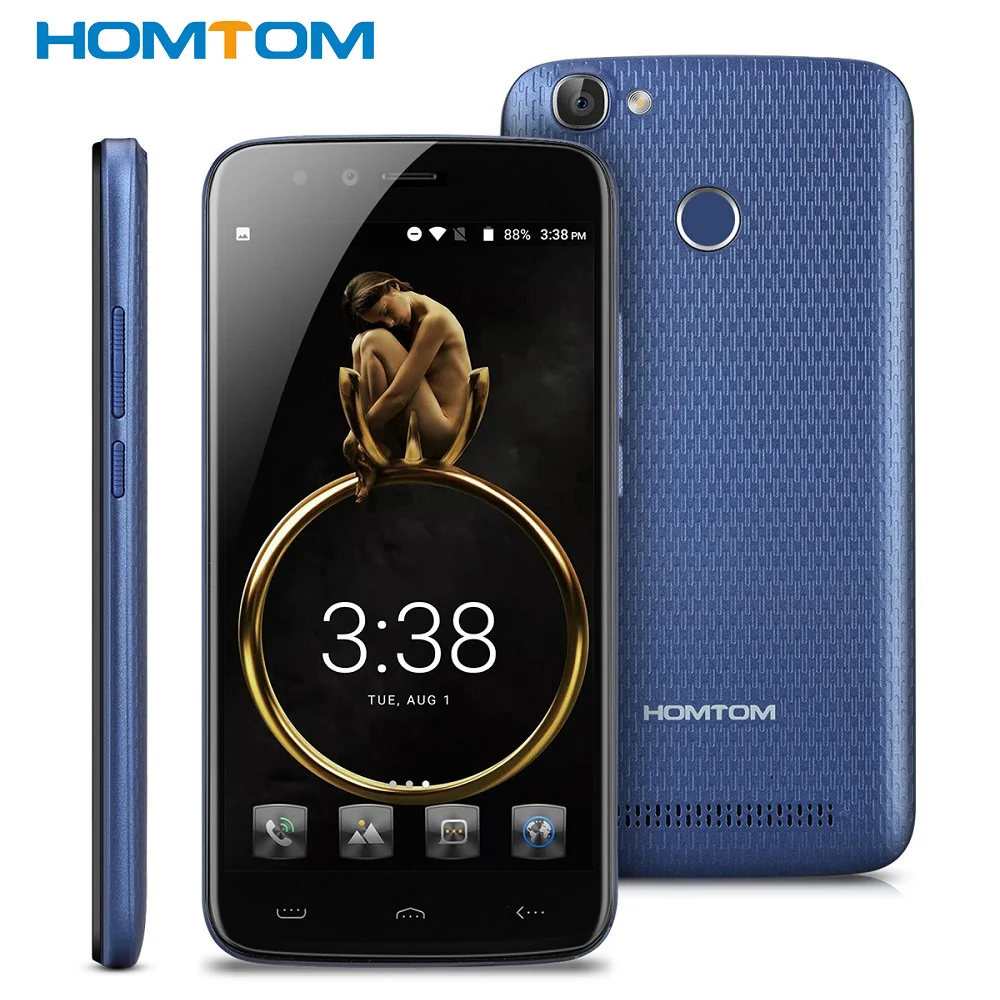 Original HOMTOM HT50 5500mAh 4G Mobile Phone Android 7 0 5 5 HD MT6737 Quad Core