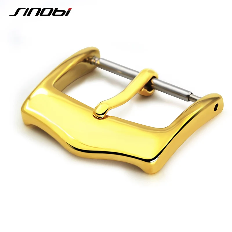 

SINOBI Best Watchbands Steel Buckle High Quality Stailess Steel Rose Gold Clasp Strap Buckle Jewelry Leather Watch 2016 Clocks