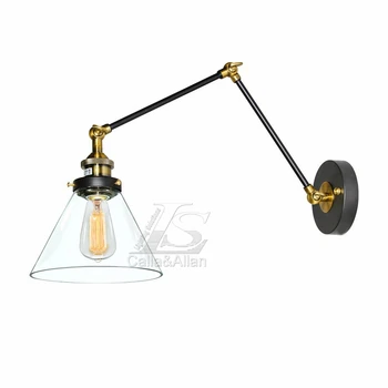 

modern Clear Glass Wall Lamp Adjustable Wall Sconces Wall Lighting swing arm wall lamp