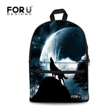 Forudesigns/женская школьная сумка-рюкзак для подростков девочек N мальчиков, 3D волк печати Рюкзаки Женские Bagpack школьные принадлежности 2017