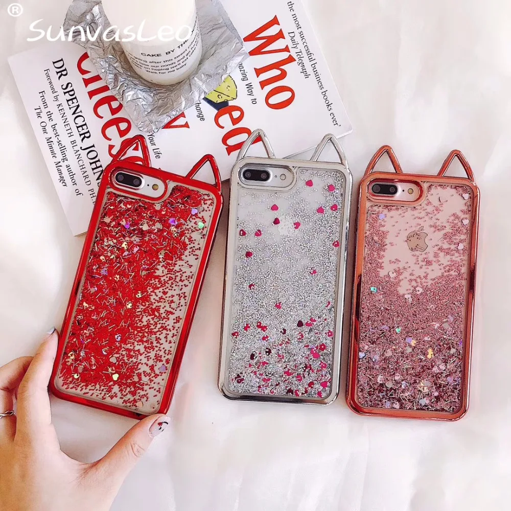 

Fashion Pretty Electroplate Glitter Liquid Quicksand Case Nail Polish Soft Phone Cover Shell Fundas For iPhone X 6 6s 7 8 Plus